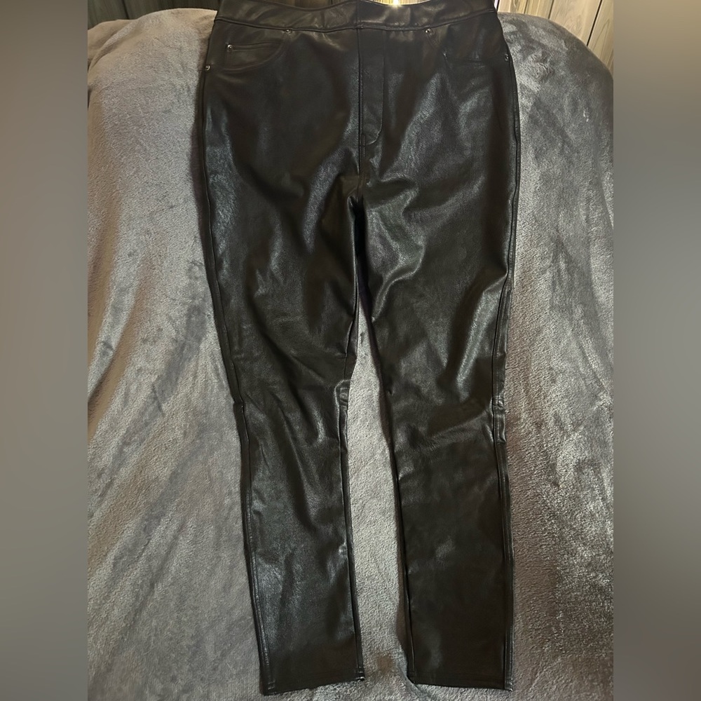 Spanx size large faux leather leggings